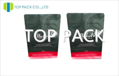 China Customized Foil Coffee Packaging Bags Zipper 200g Matte Printing for sale