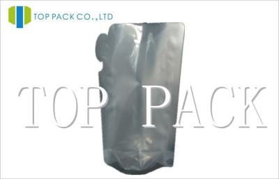 China Speical Shape Front Clear Back Foil Spices Packaging Tear Notch Flour for sale