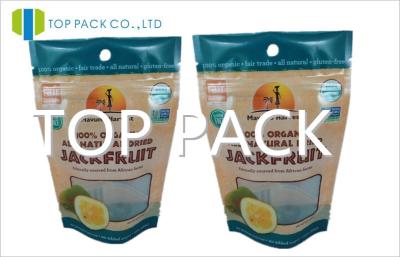 China Doypack Food Packaging Pouch Dried Fruits Square Transparent Window Zipper for sale