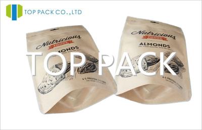 China Resealable Kraft Paper Packaging Stand Up Nuts 250 Grams 500 Grams for sale