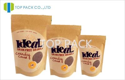 China Stand Up Kraft Paper Packaging Customizable Oval Clear Window for sale