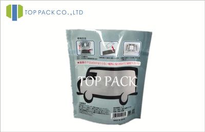 China Custom Printed Clear Food Packaging Bags With Window , Grey PET / PE for sale