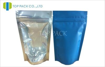 China Clear Foil Plain Stand Up Plastic Pouches , Spices / Seeds Packaging Bags for sale