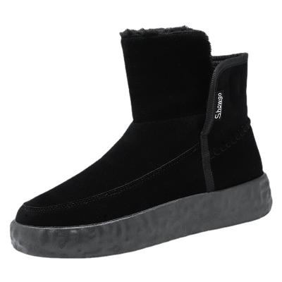 China 2021 Anti-slippery snow boots plus trend medium-top casual snow high-top thick warm men's velvet cotton bread shoes for sale