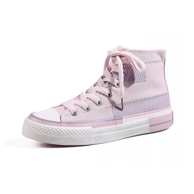 China 2021 autumn new Anti-slippery Korean version of the all-match lace-up canvas shoes for female students trend high-top sports shoes for sale