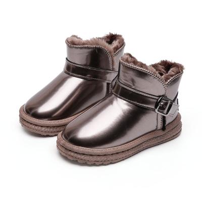 China Flat 2021 New Snow Boots Boys Short Boots Plus Velvet Cotton Thick Warm Shoes for sale