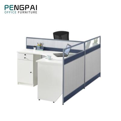 China Wholesale Office Furniture Solution Office Cubicle Separation 2 Person Open Space Small PC Workstation for sale