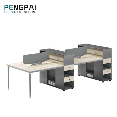 China PENGPAI New Design 4 Seat Modern Modern Small Office Modular Workstation Cubicle Desk for sale