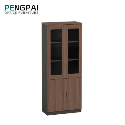 China Modern Pengpai Custom Design Overhead 2 Door Rectangle Bookcase For Office for sale