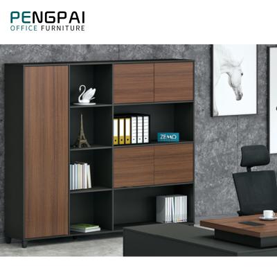 China Waterproof And Scratch Heavy Duty Pengpai MDF Bookcase French Provincial Library Bookcase Modular Corner Office Cabinet Furniture for sale