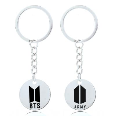 China Custom BTS metal key chain kpop pin car key chain key chain for BTS metal key chain for sale