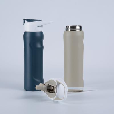 China OEM Double Wall Stainless Steel Vacuum Sports Gym PORTABLE Insulated Water Bottle With Straw for sale