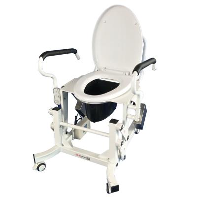 China Stainless Steel Movable Automatic Electric Toilet Lift Toilet Seat With Caster Lock Wheel For Use In Nursing Homes for sale