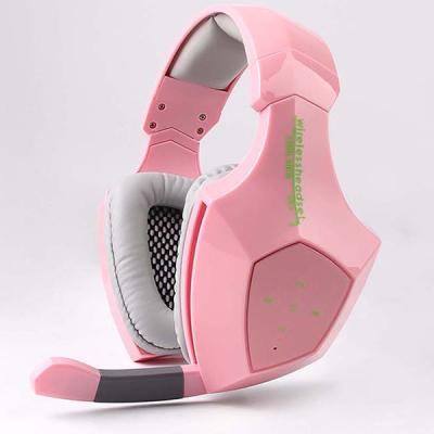 China Computer Games Wireless Stereo Headphones , Pink Bluetooth Headset With Microphone for sale