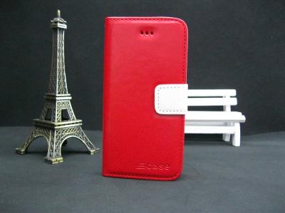 China Red Iphone 4 / 5  custom leather cell phone cases with Magnet Closure for sale