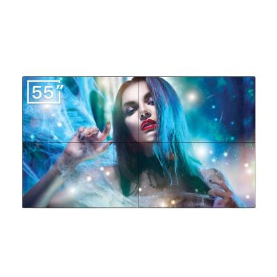 China Goodview indoor 55 inch 2x2 screen bezel professional interactive lcd advertising 3.5 mm led video wall display for sale