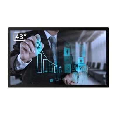 China goodview 43 inch flat screen tv android clear led multi touch screen monitor capacitive computer display TC43H1 for sale