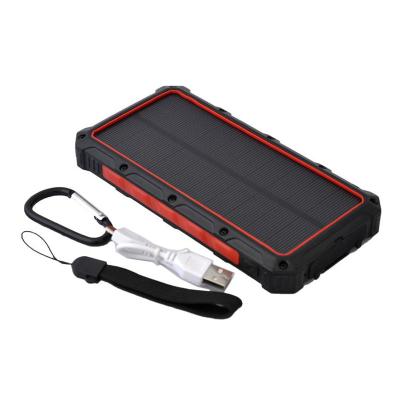 China Micro USB Input Factory Supply Best Price Solar Power Banks High Capacity 20000 MAH QI Wireless Solar Panel Power Bank for sale