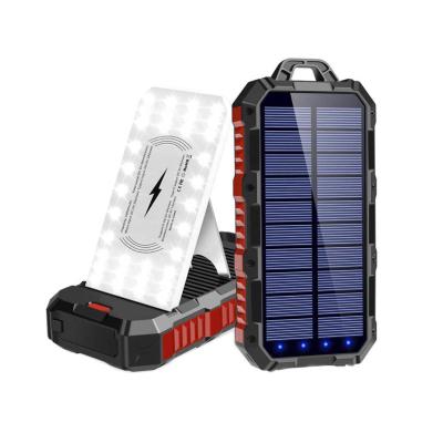 China Wholesale Fast Charging Support Charger Power Bank 20000mAh Wireless Portable Solar Panel Powerbank for sale