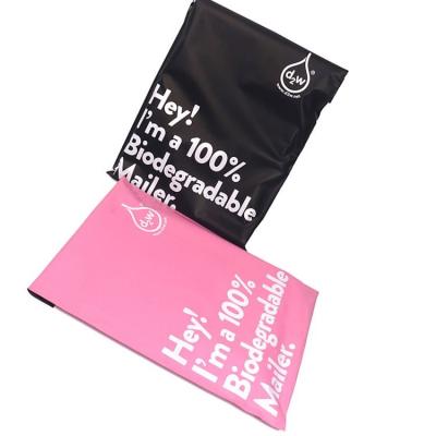 China 100% Poly Logo Print Peach Print Custom Biodegradable Biodegradable Mailer Mailing Bag Garment Package Bag With Own Logo for sale