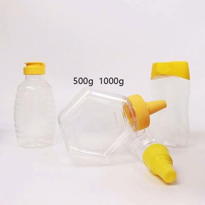 China food & Beverage Packing Packaging Bottles For Plastic Bottle Square Honey Packing Jars for sale