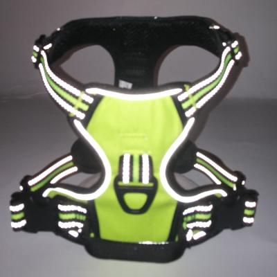 China Amazon Hot Sale Wholesale New Padded Dog Cat Harness Vest Night Reflective Step In Dog Harness for sale