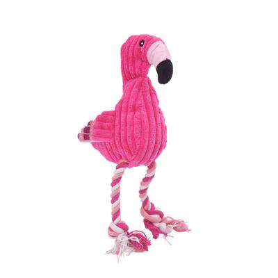 China Amazon Hot Sale Flamingo Viable Dog Toy Durable Chew Squeaky Toys For Puppy IQ Treat Trainning for sale