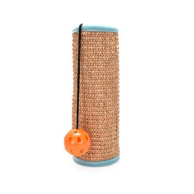 China New Viable Sisal Wholesale Customized Cat Scratch Post Furniture Cat Toy Ball Scratcher Post for sale