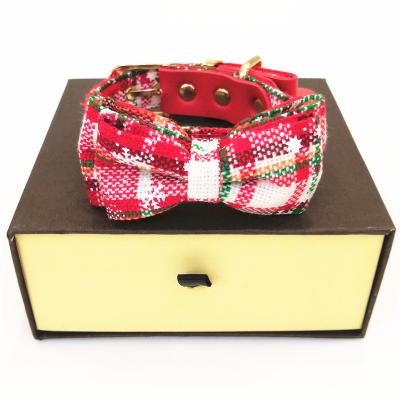 China High Quality Popular Wholesale Accessories Christmas Lights Pet Bell Dog Bow Collar In Stock for sale