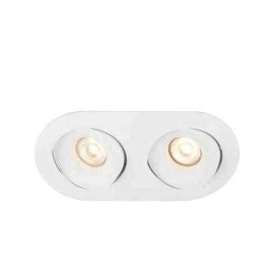 China Downlights Waterproof Ip54 Adjustable Double Heads Ceiling Recessed gu10 Ceiling Downlight for sale