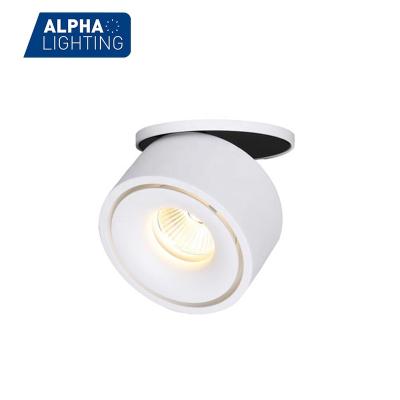 China Commercial Flexible Aluminum Alloy Indoor Outdoor Mounted 3000K Directional Dimmable Adjustable Lamp Led Cob Ceiling Spot Lights Downlight for sale