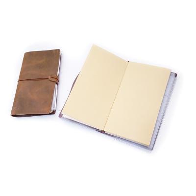 China Printed Recycled Natural Leather Journal Color Paper Skin Notebook for sale