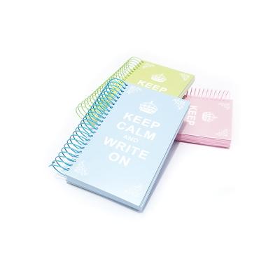 China Cardboard Paper Hardcover Notebook Planner Colorful Spiral Notebook Journal for sale