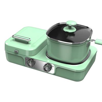 China Multifunctional Hotel Breakfast Maker Breakfast Machine with Grill Cooker and Toaster 3 Pot in 1 Breakfast Maker for sale