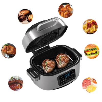 China Hotel Electric Indoor 12-in-1 Grill Combo with 7 Quart Air Fryer 2000w Stainless Steel Vent Combo Grill with Air Fryer for sale