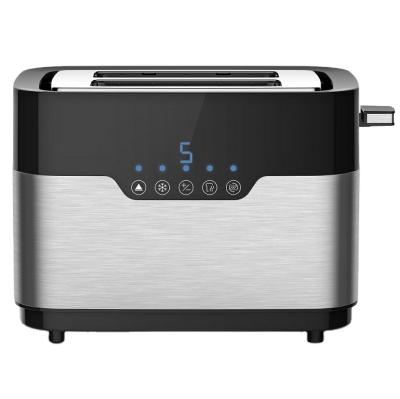 China Easy Operate Touch Screen Electric Bread Bread Maker Toaster 2 Slice With Stainless Steel Panel for sale