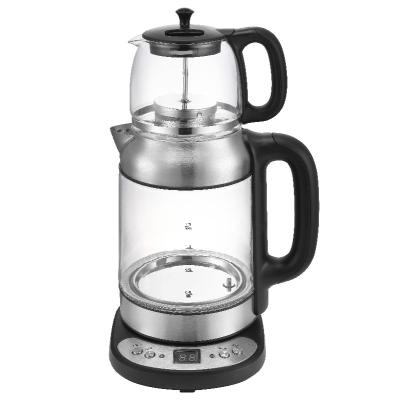 China 360 Degree Base 1.7L Degree Custom Logo Stainless Steel Removable Filter Electric Glass Kettle On Sale With Keep Dry Boil Hot Pad for sale