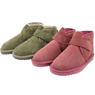 China Free Samples Fashion Trend CF-251 Ankle Length TPR Style Non-slip Genuine Leather Soft Ladies Snow Boots Shoes,TPR Outsole Snow Women Boots for sale