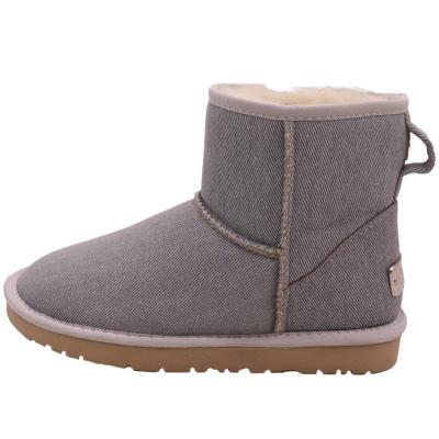 China Fashion Trend CF 261 Ankle Length TPR Fabric Factory Cotton Fur Non-slip Unique Winter Women Real Snow Boots for sale