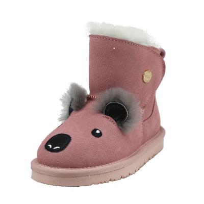 China Wholesale Fashion Trend CF-535 Winter Kids Anti Slip Pink Snow Rejects Customized Cute Design Ankle Snow Shoes Kids for sale