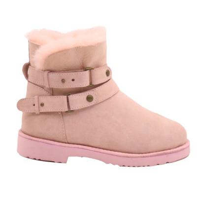 China High heel children winter thermal snow boots 2021 new cute hot sale trend CF-48 ankle boot girls genuine leather slip-on NC; JIA Solid Plush for sale