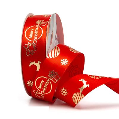 China China Factory Recyled Hot Sale Custom High Quality Christmas Ribbons for sale