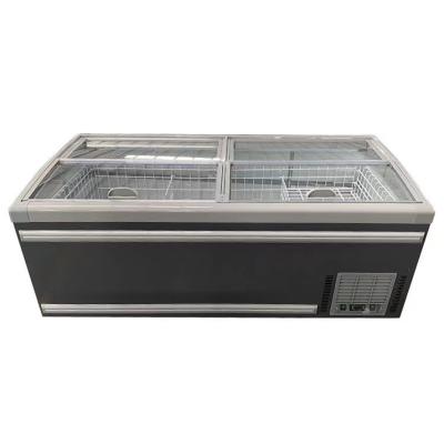 China 600 Commercial Glass Island Finishing Spruce Refrigerator Display Freezers for sale