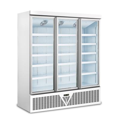 China Large Capacity Single-temperature Three-Door Glass Beverage Display Cabinet for sale