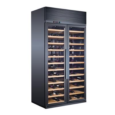 China Single-temperature Commercial Double Doors Glass Doors Wine Display Fridge for sale