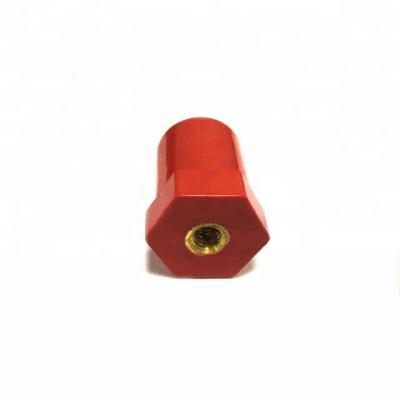 China High Voltage Insulator JYZ-12 UL94V-0 ROHS Insulators OD24xH30 Wire Dimension Red (mm) M8*10 BMC for sale