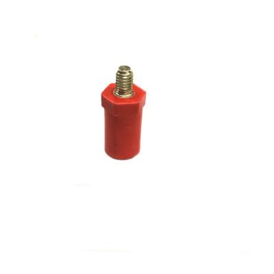 China LOW VOLTAGE (mm) M6*10 PF Insulator JYZ-01 UL94V-0 ROHS Insulators OD16.2xH25 Wire Dimension Red Support Insulator for sale