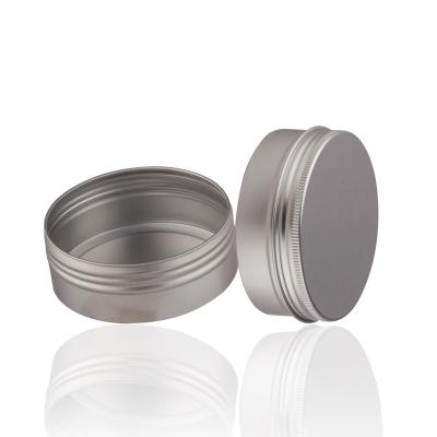 China Cosmetic matte silver aluminum foil jar tins 15g 30g 60g 80g 100g 150g 200g 250g for perfume cream candles aluminum tin jar for sale