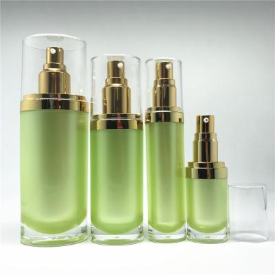 China Skin Care Cream Standardized Packaging 15ml 30ml 60ml 120ml Pearl Green Oval Cosmetic Perfume Bottles for sale