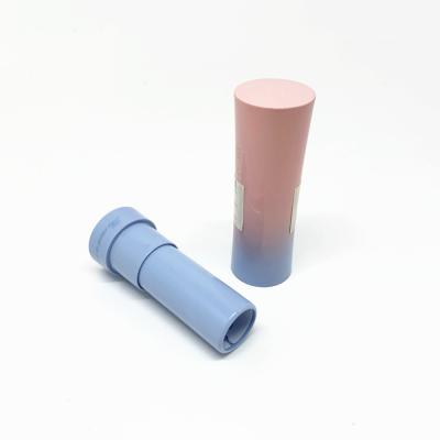 China Lipstick Packaging Custom Logo 3.8g Slim Pink And Blue Gradient Lipstick Tube With Private Labels for sale